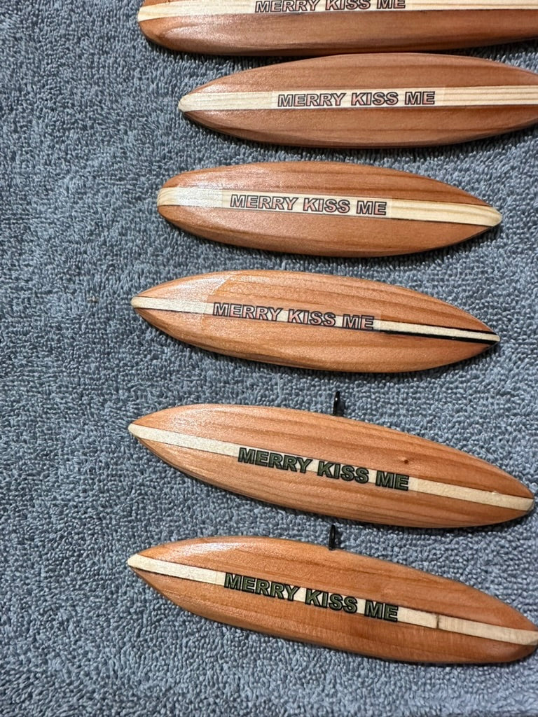 5-Inch Handmade Wooden Surfboard Ornaments