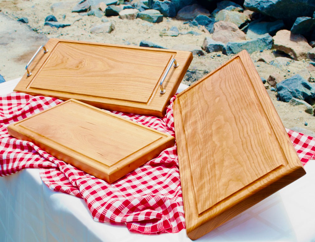 Solid Cherry Cutting Board with Juice groove.