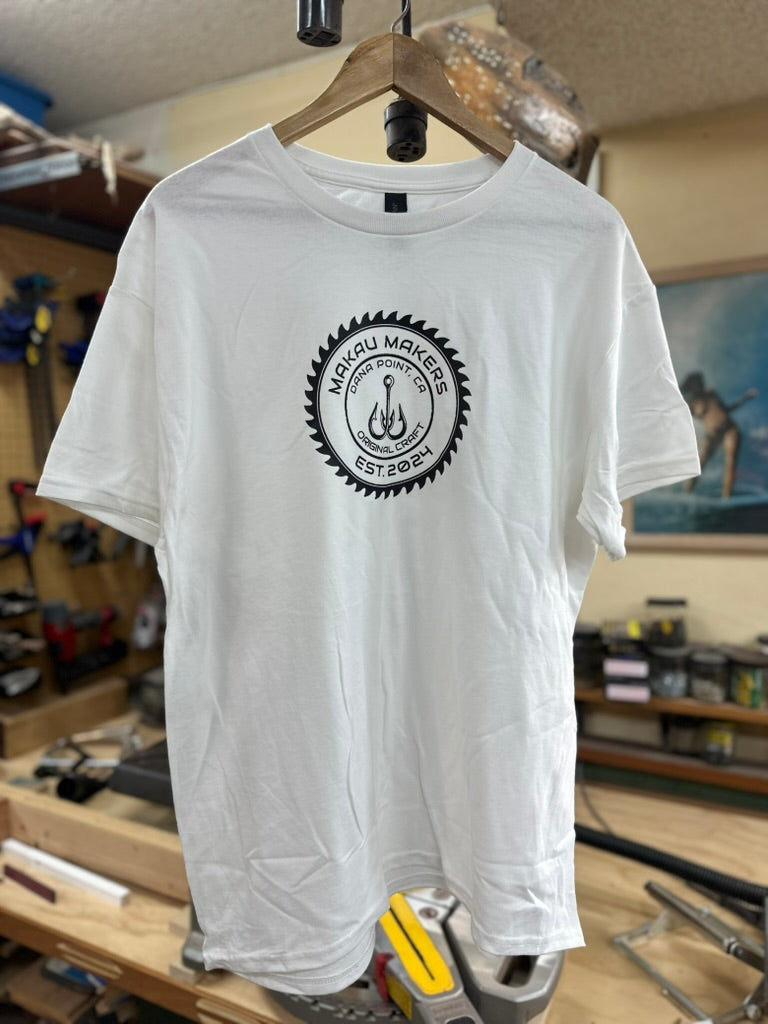 White Short Sleeve, Logo on front only