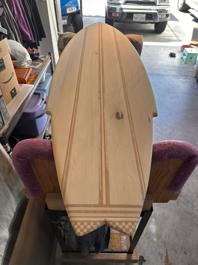 Decorative Hand Shaped Wood Surfboard