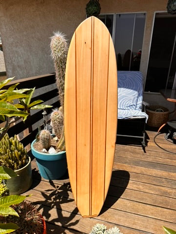 Decorative Hand Shaped Wood Surfboard