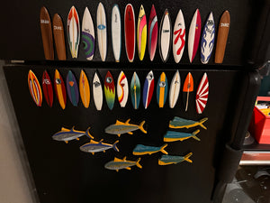 Mini Surfboard Magnets