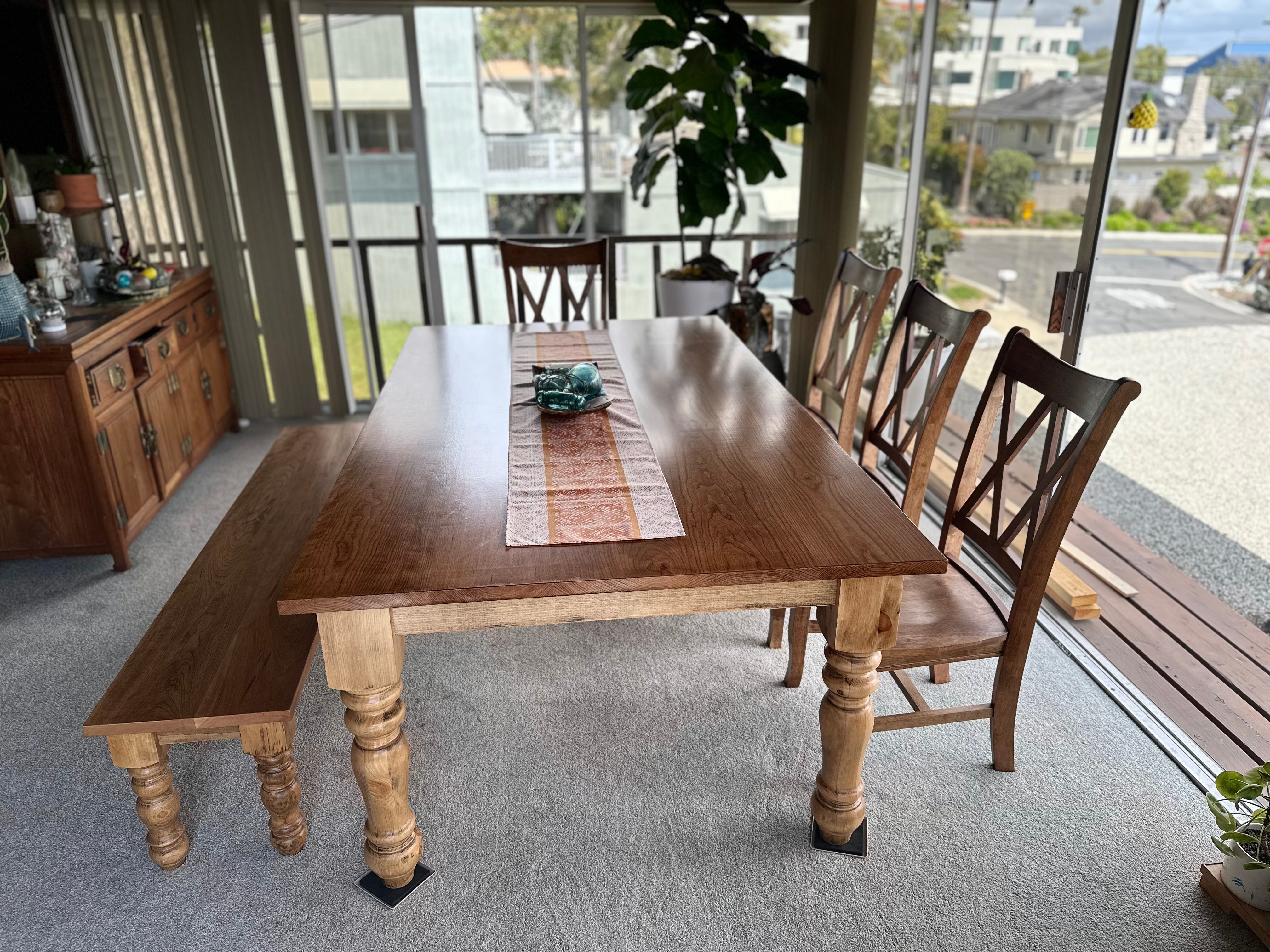 Chunky Legs Farmhouse Table